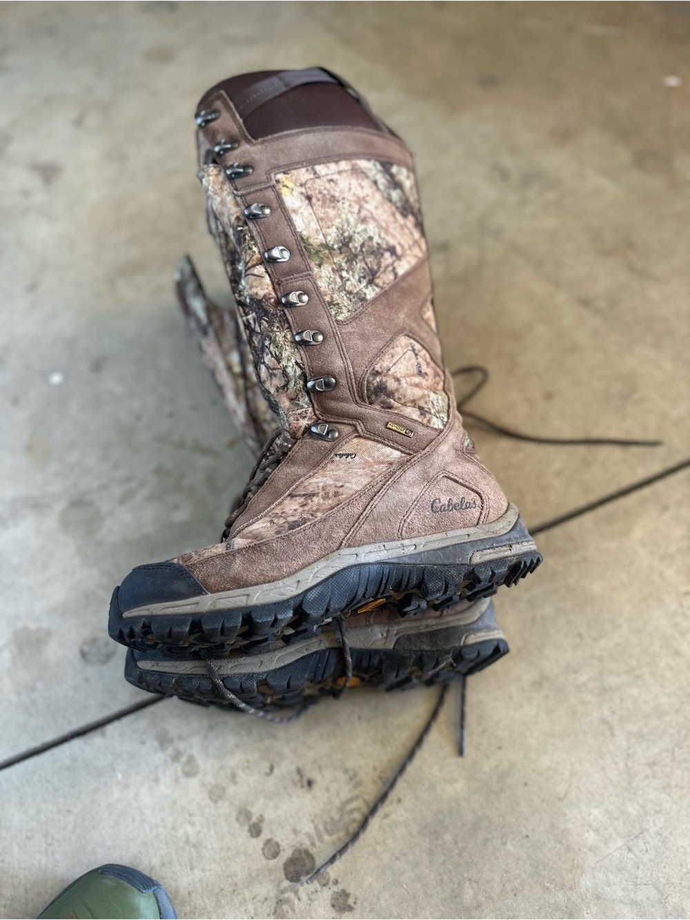 Cabela's Women's Tall Lace-Up Camouflage Hunting Boots - Brown Camo - Picture 5 of 6